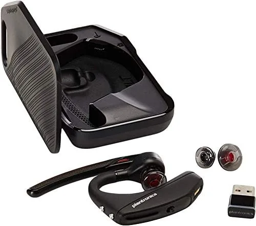 Another view of the Plantronics Voyager 5200-UC Bluetooth Headset Bundle w/Bonus Wall Charger #206110-01-B