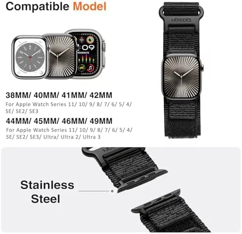 The black nylon band on a wrist during an outdoor run in light rain