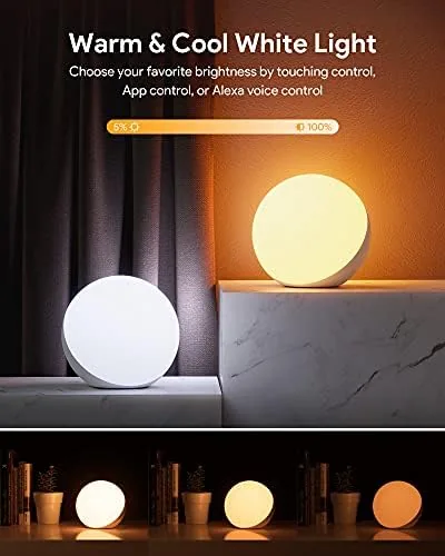 The lamp showing a soft blue scene from the app color menu