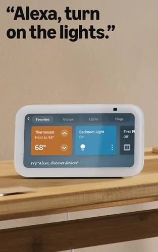 Echo Show 5 showing a video call on its screen