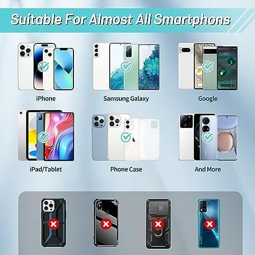 The SHANSHUI Phone Card Holder, Double Silicone Cellphone Wallet Stick On in real use