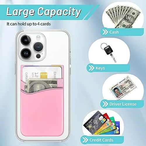 The SHANSHUI Phone Card Holder, Double Silicone Cellphone Wallet Stick On compared in context