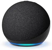 Echo Dot top view showing the four control buttons