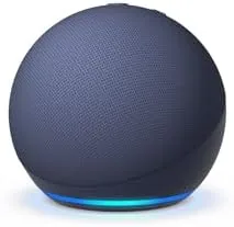 Echo Dot light ring glowing while Alexa answers a voice command