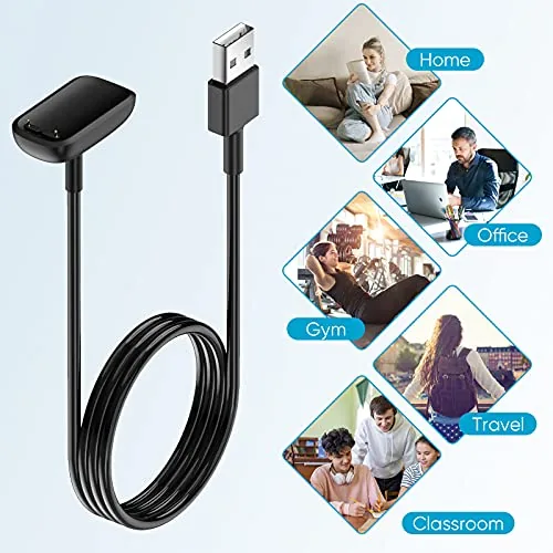 The [2-Pack] Charger Cable for Fitbit Charge 6/Charge 5/Luxe, Replacement Charger in real use