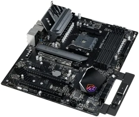 Comparison chart showing the ASRock board next to entry B550 and X570 boards