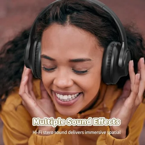 Close up of the KVIDIO headphone control buttons on the earcup