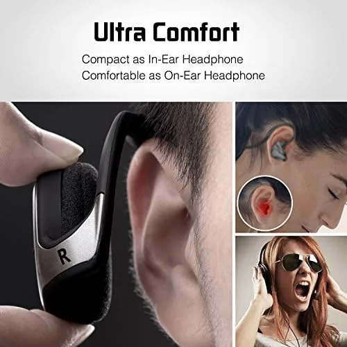 Close look at the Small Bluetooth Headphones Wrap Around Head - Sports Wireless Headset build quality