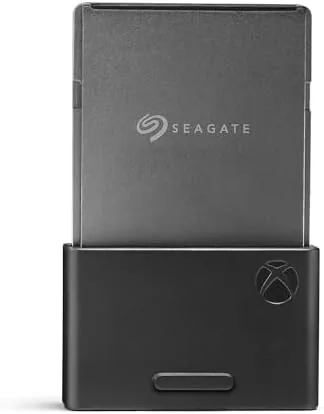 Seagate 2TB Storage Expansion Card next to an Xbox Series X