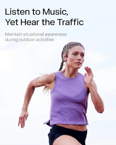 The SHOKZ OpenRun Pro - Open-Ear Bluetooth Bone Conduction Sport Headphones in real use
