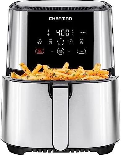 Chefman TurboFry Touch Air Fryer, Large 5-Quart Family Size, One Touch Digital Control Presets Review: Tested and Rated