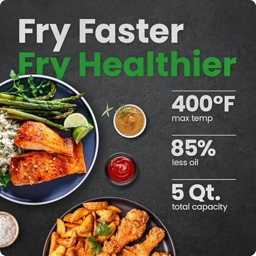 Close look at the Chefman TurboFry Touch Air Fryer, Large 5-Quart Family Size, One build quality
