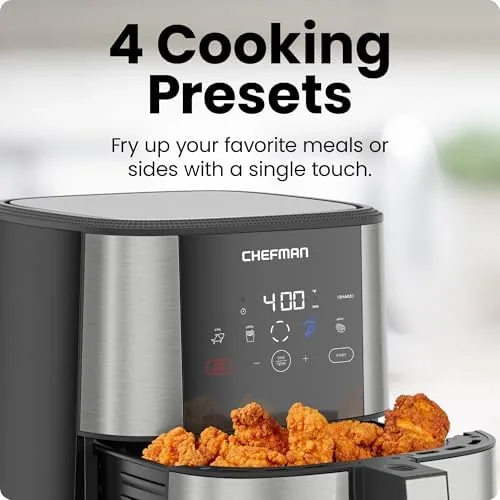 Another view of the Chefman TurboFry Touch Air Fryer, Large 5-Quart Family Size, One