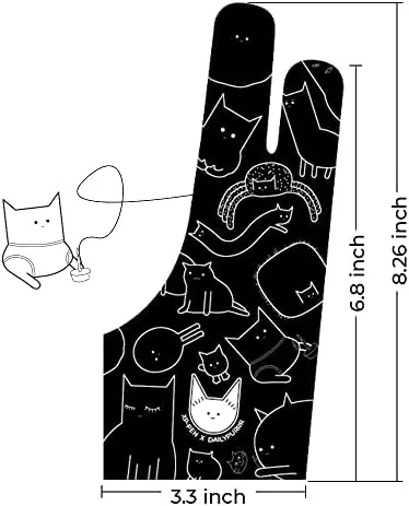 The XPPen Digital Drawing Glove - Two-Finger Artist Glove with Cute in real use