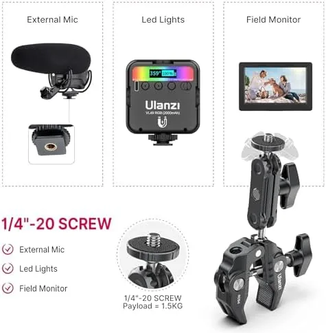 Testing the ULANZI Super Clamp Camera Clamp Mount Monitor 360° Ballhead Magic over two weeks