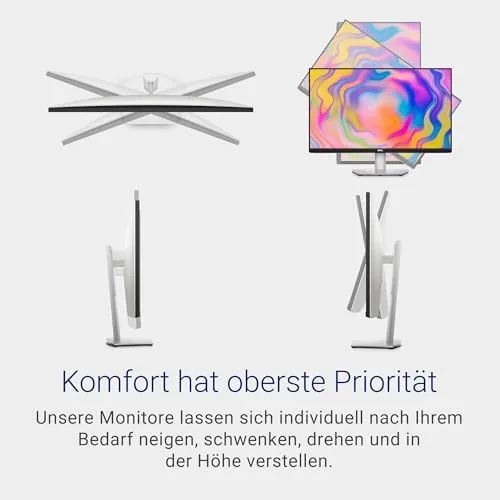 Single USB-C cable connecting a closed laptop to the S2722QC powering it