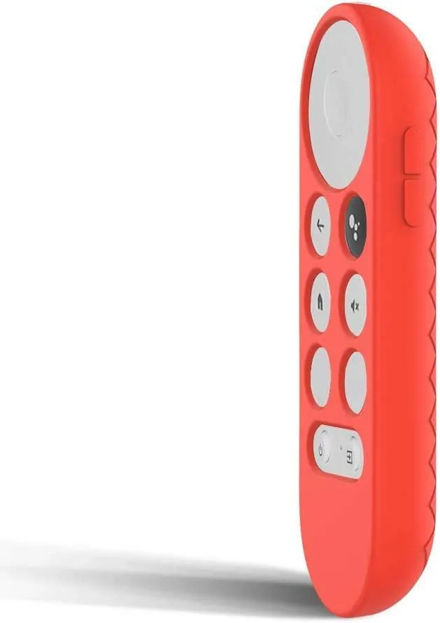 The USTIYA Case for Chromecast with Google TV Voice Remote Cover (Red) in real use