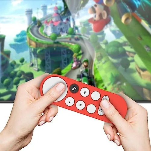 The USTIYA Case for Chromecast with Google TV Voice Remote Cover (Red) compared in context