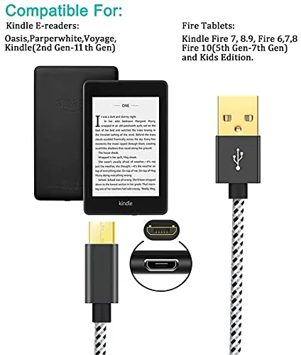Another view of the Amazon Fire Stick USB Power Cable - 2 Pack, Compatible