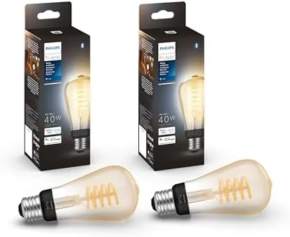 Overview of the Philips Hue Smart 40W ST19 Filament LED Bulb - White