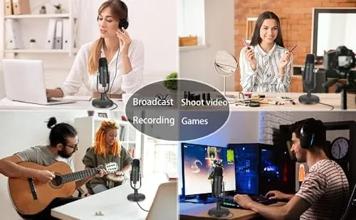 The USB Condenser Microphone Kit with Desktop Stand and Phone Adapters compared in context