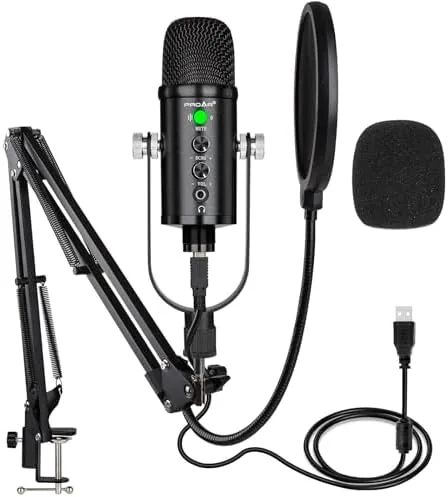 Testing the USB Condenser Microphone Kit with Desktop Stand and Phone Adapters over two weeks