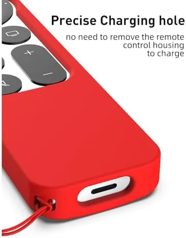 The Compatible with Apple TV 4K Siri Remote Case 2021, Red in real use