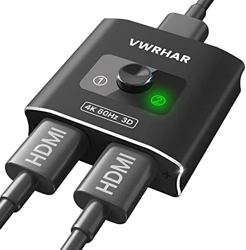 Overview of the HDMI Switch Splitter 4K@60hz, Aluminum HDMI 2.0 Switcher 2 in