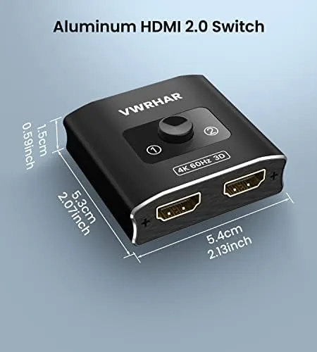 Testing the HDMI Switch Splitter 4K@60hz, Aluminum HDMI 2.0 Switcher 2 in over two weeks