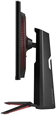 Competitive shooter setup with the 27GP750-B on its height adjusted stand