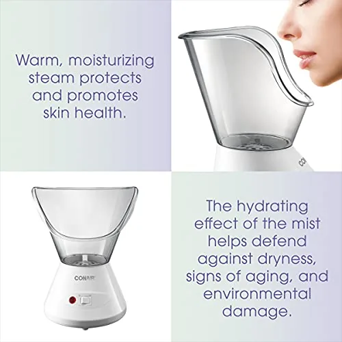 The True Glow by Conair Moisturizing Mist Facial Steamer, Warm Steam in real use