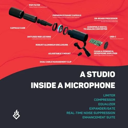 Audio waveform of a voice recording made with the BEACN Dynamic