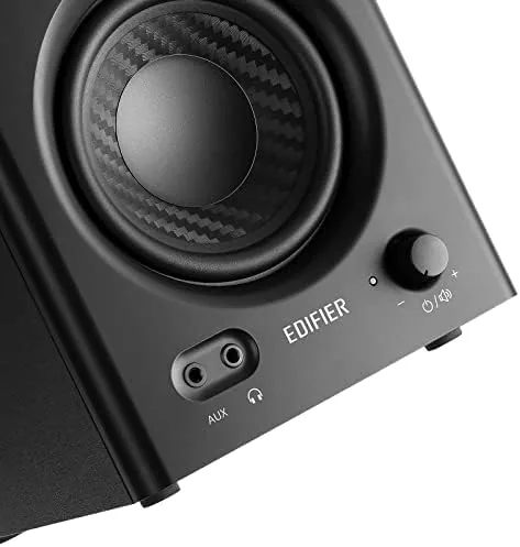 The Edifier MR4 Powered Studio Monitors, 4" Active Reference Speakers in real use