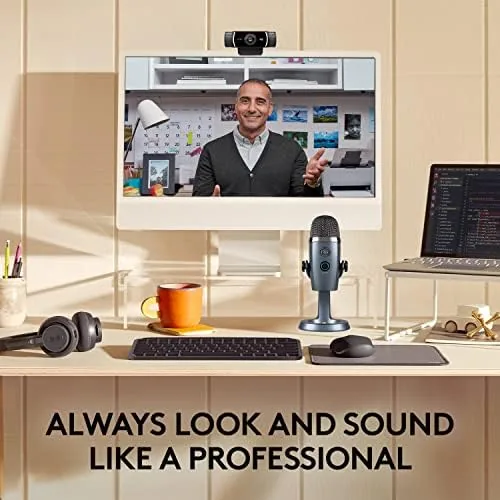 Recording session with the Yeti Nano microphone and C922x webcam active