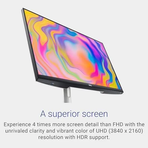 Single USB-C cable connecting a laptop to the Dell S2722QC monitor