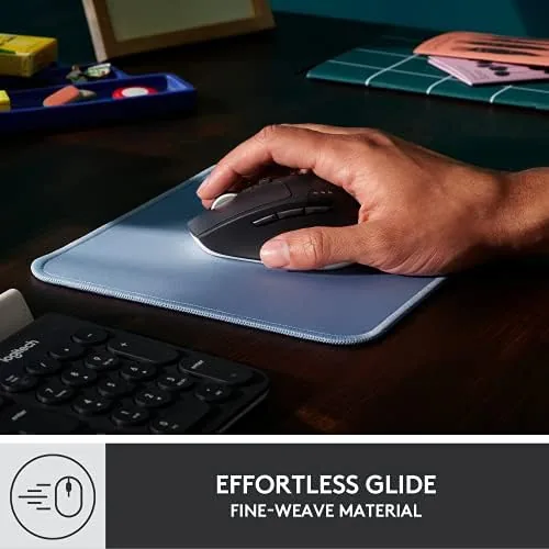 Close look at the Logitech Studio Series Small Mouse Pad, Anti-Slip 9x8 Inches, Blue build quality