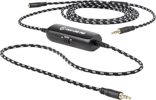 Elgato Chat Link Pro cable laid out showing the Y split and braided jacket