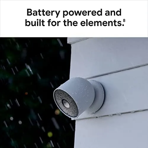 Nest Cam Battery night vision image of a driveway