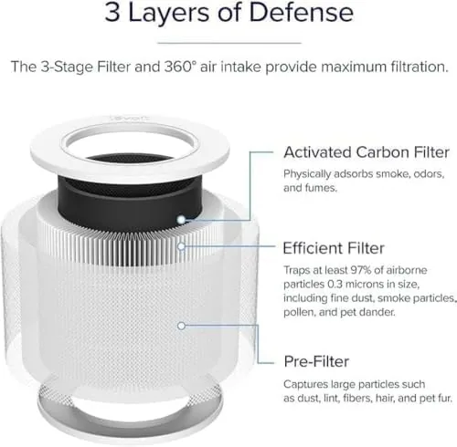 Testing the Levoit Core Mini-P Air Purifier Replacement Filter,Genuine Air Filter | over two weeks