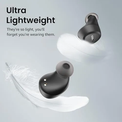 TOZO A1 earbud placed on a desk beside the case