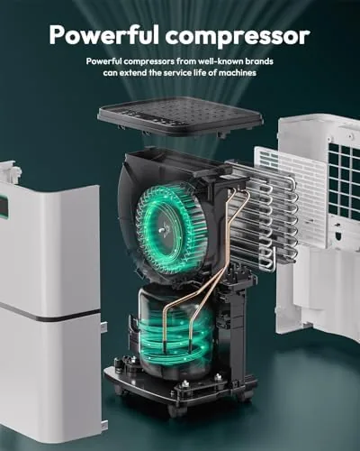 Close look at the 2000 Sq.Ft Dehumidifier for Basement Home Bedroom Bathroom - 36 build quality
