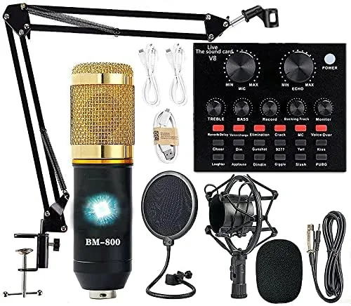 Podcast Equipment Bundle, BM-800 Recording Studio Package with Voice Changer, Live Sound Card Review: Tested and Rated