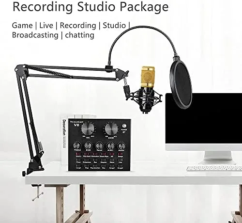 Close look at the Podcast Equipment Bundle, BM-800 Recording Studio Package with Voice Changer build quality