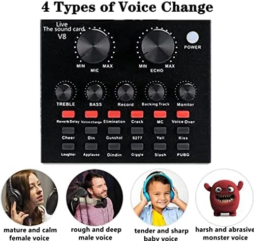 The Podcast Equipment Bundle, BM-800 Recording Studio Package with Voice Changer in real use