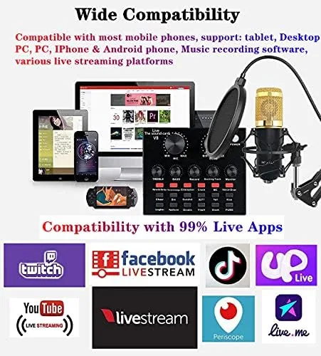 The Podcast Equipment Bundle, BM-800 Recording Studio Package with Voice Changer compared in context