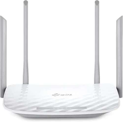 TP-Link Archer A54 AC1200 dual band router with antennas raised