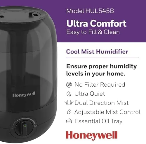 Close look at the Honeywell Ultra Comfort Cool Mist Humidifier, HUL545B | Filter-Free Operation build quality