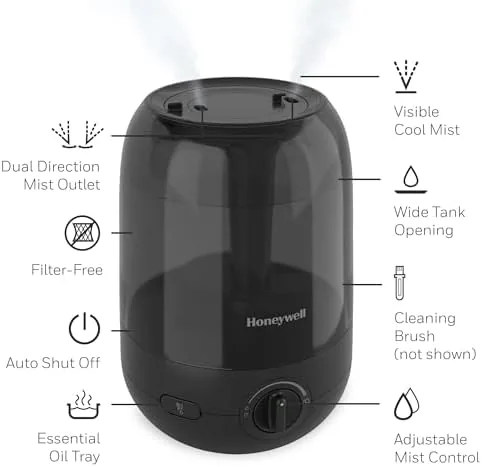Testing the Honeywell Ultra Comfort Cool Mist Humidifier, HUL545B | Filter-Free Operation over two weeks