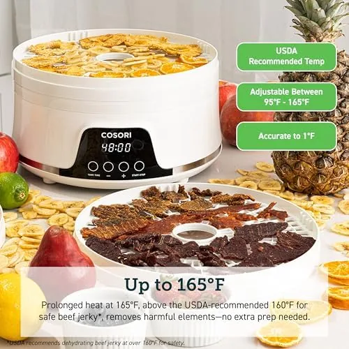 Close look at the Cosori Food Dehydrator, 5 BPA-Free Trays, 165°F Temperature Control, 350W build quality