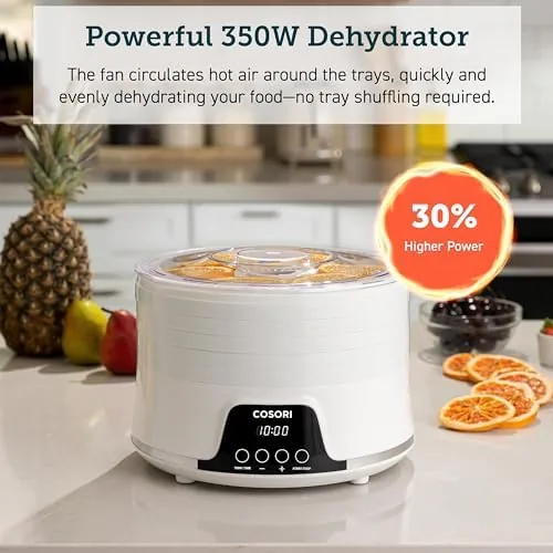 The Cosori Food Dehydrator, 5 BPA-Free Trays, 165°F Temperature Control, 350W in real use